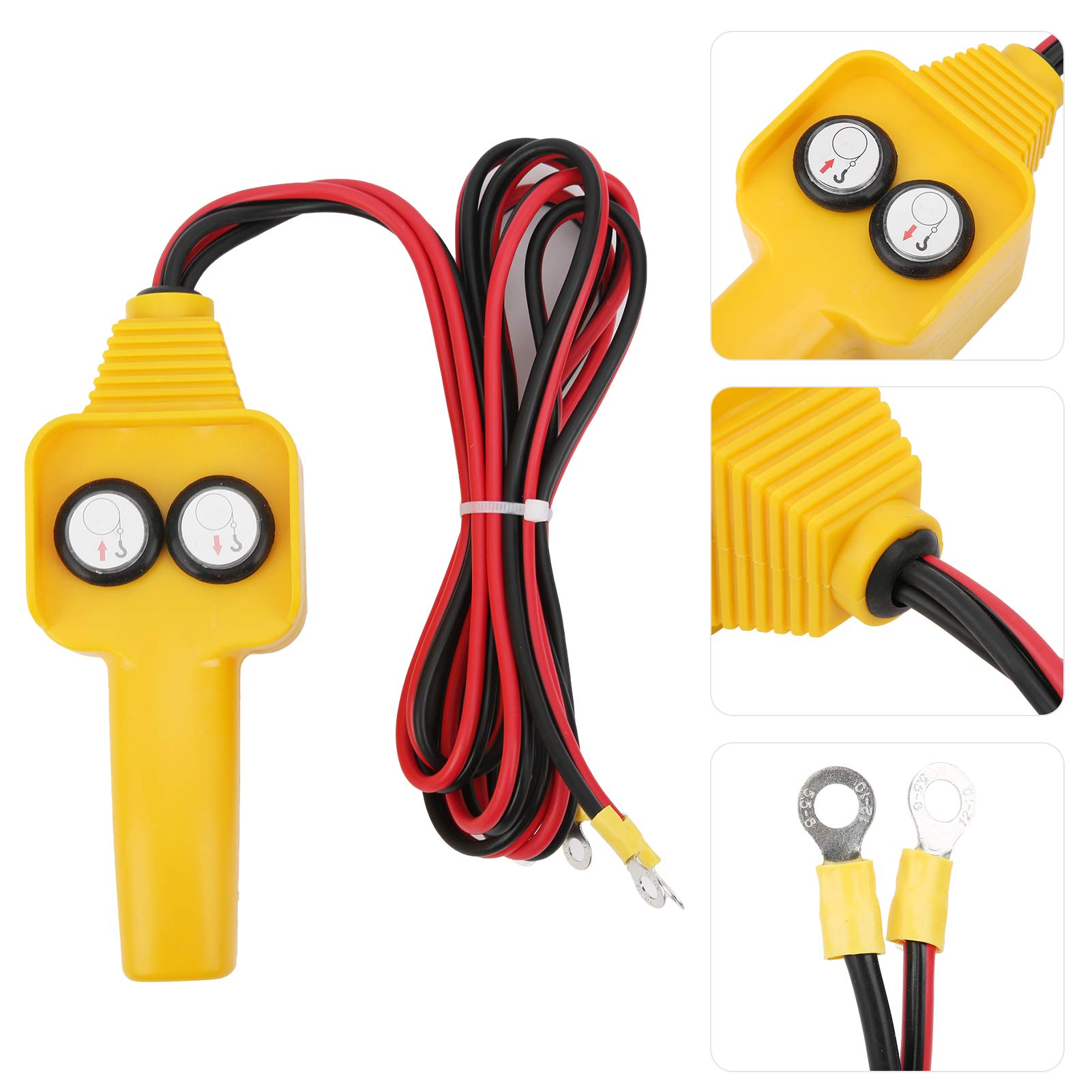 Aukson Controller cablato per verricello Assemblaggio pulsantiera Stile 12V per verricello 1500lbs-5000lbs Telecomando per verricello con Impugnatura in Gomma