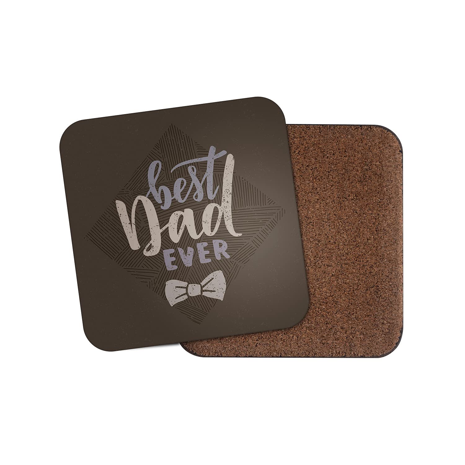 Destination Vinyl Ltd1 x Best Dad Ever Coaster - Daddy Father Father's Day Birthday Fun #19094