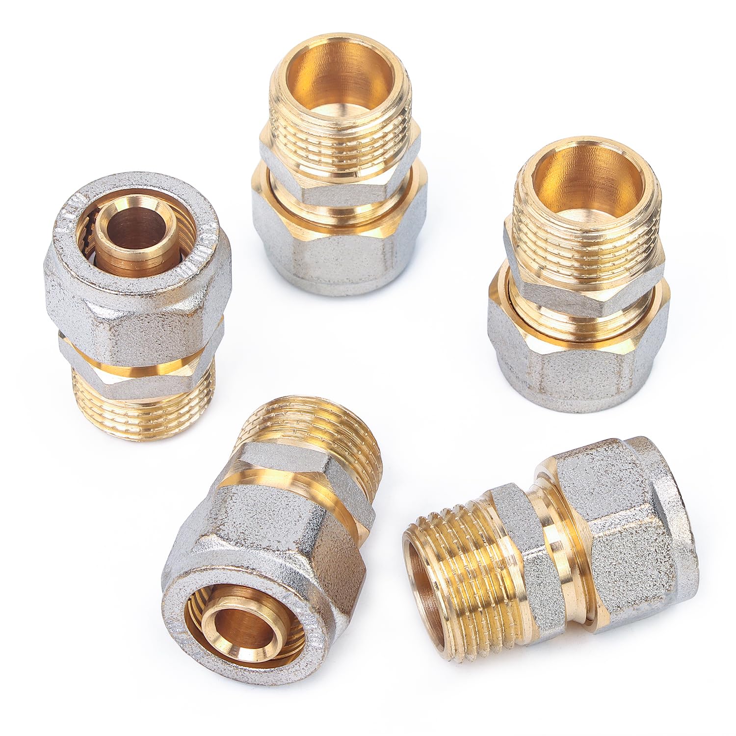 Anilla de sujeción de 16 mm para tubo compuesto de aluminio con rosca exterior 1/2