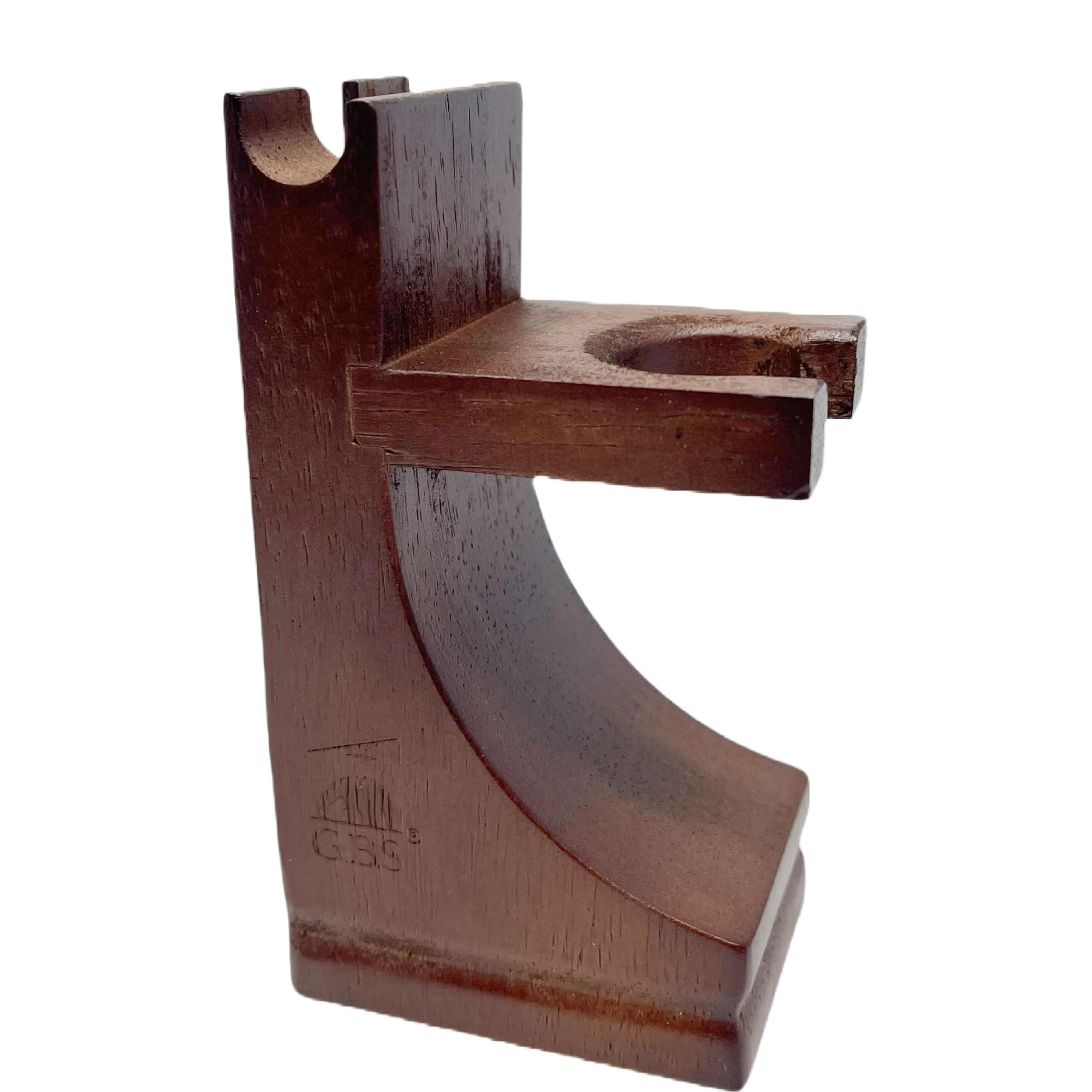 G.B.S Wooden Brush and Shaving Razor Stand, Shave Razor and Shave Brush Storage, Durable Professional Barber Choice Shaving Accessories for Men