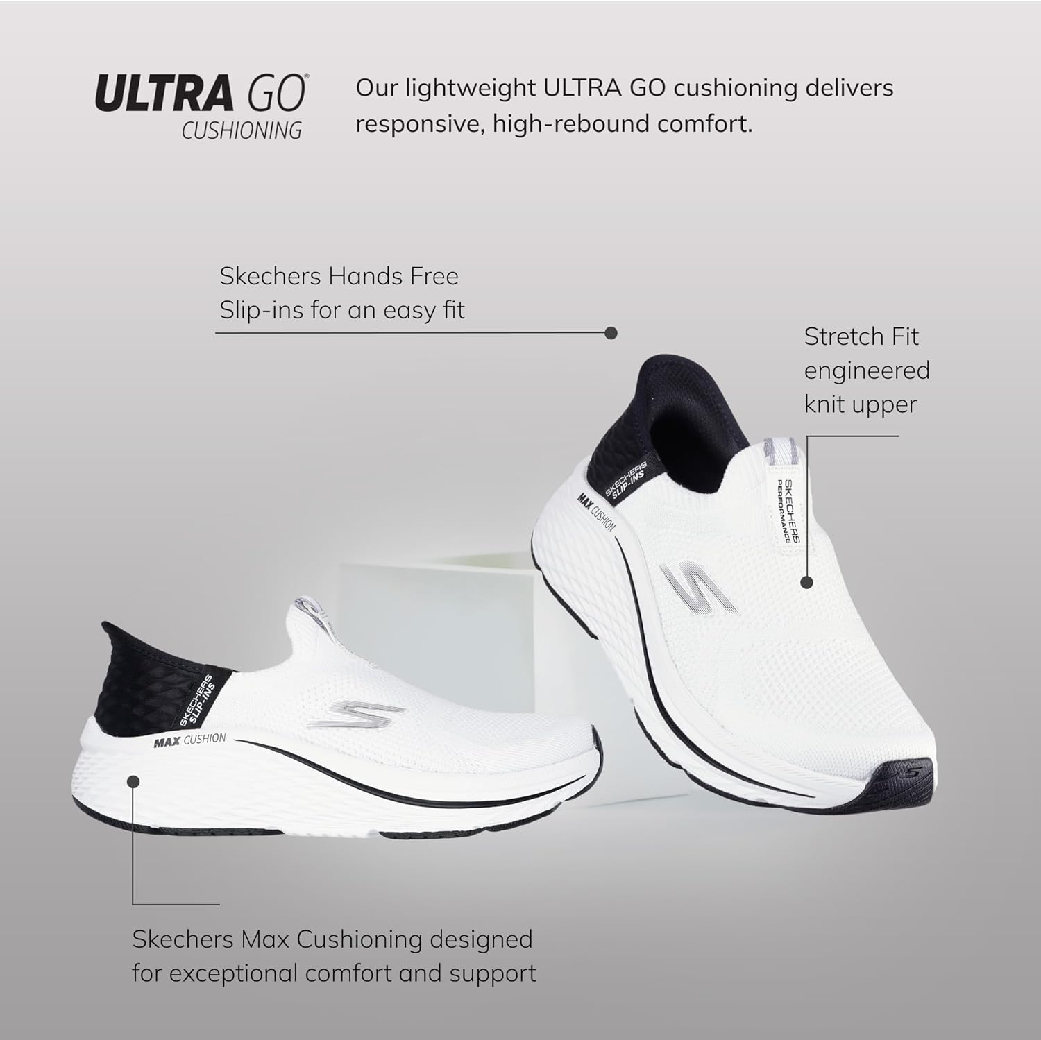 Skechers Womens Max Cushioning Elite 2.0 Eternal Hands Free Slip-ins Sneaker - Image 3