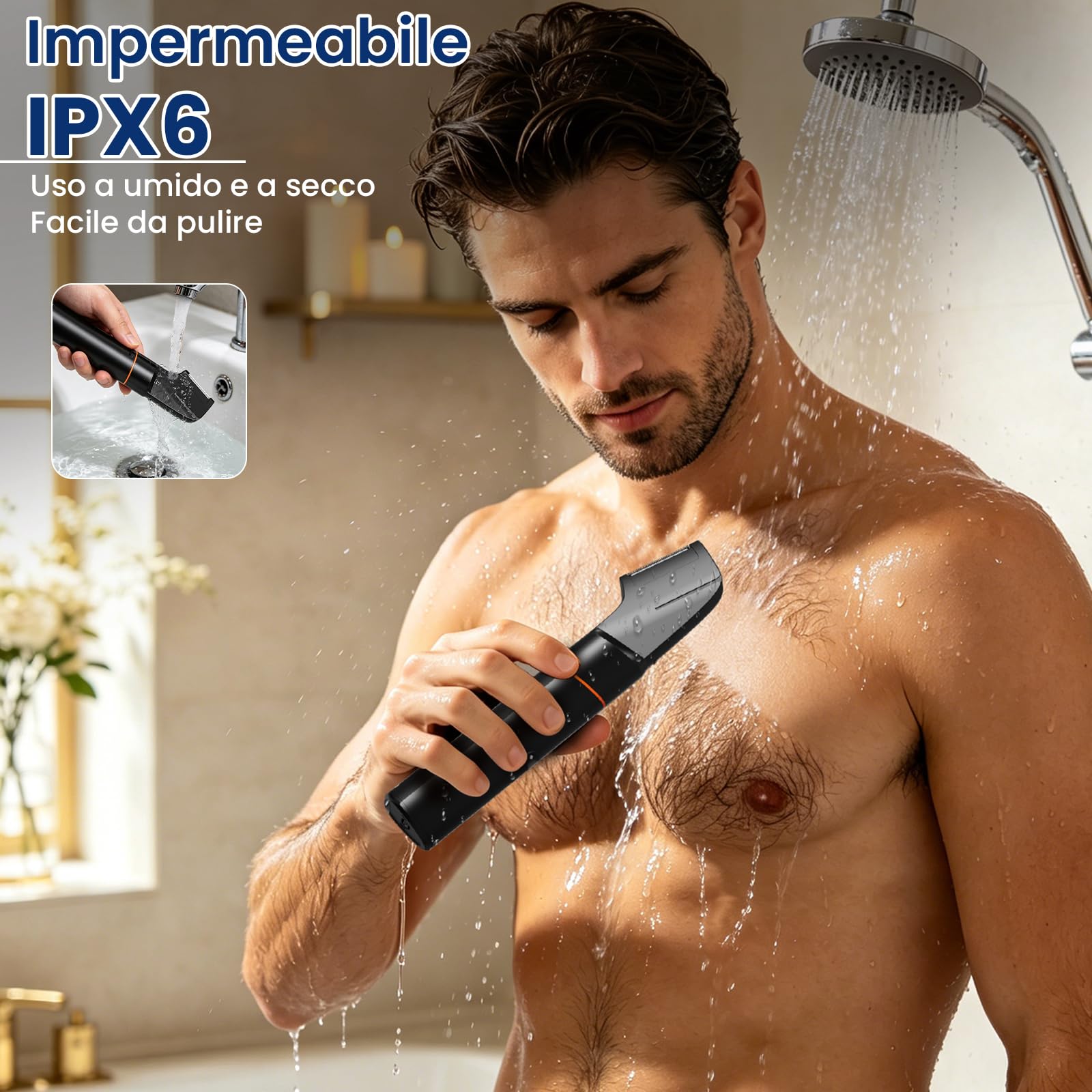 MAXGROOM 4 in 1 Intimrasierer Mann IPX6
