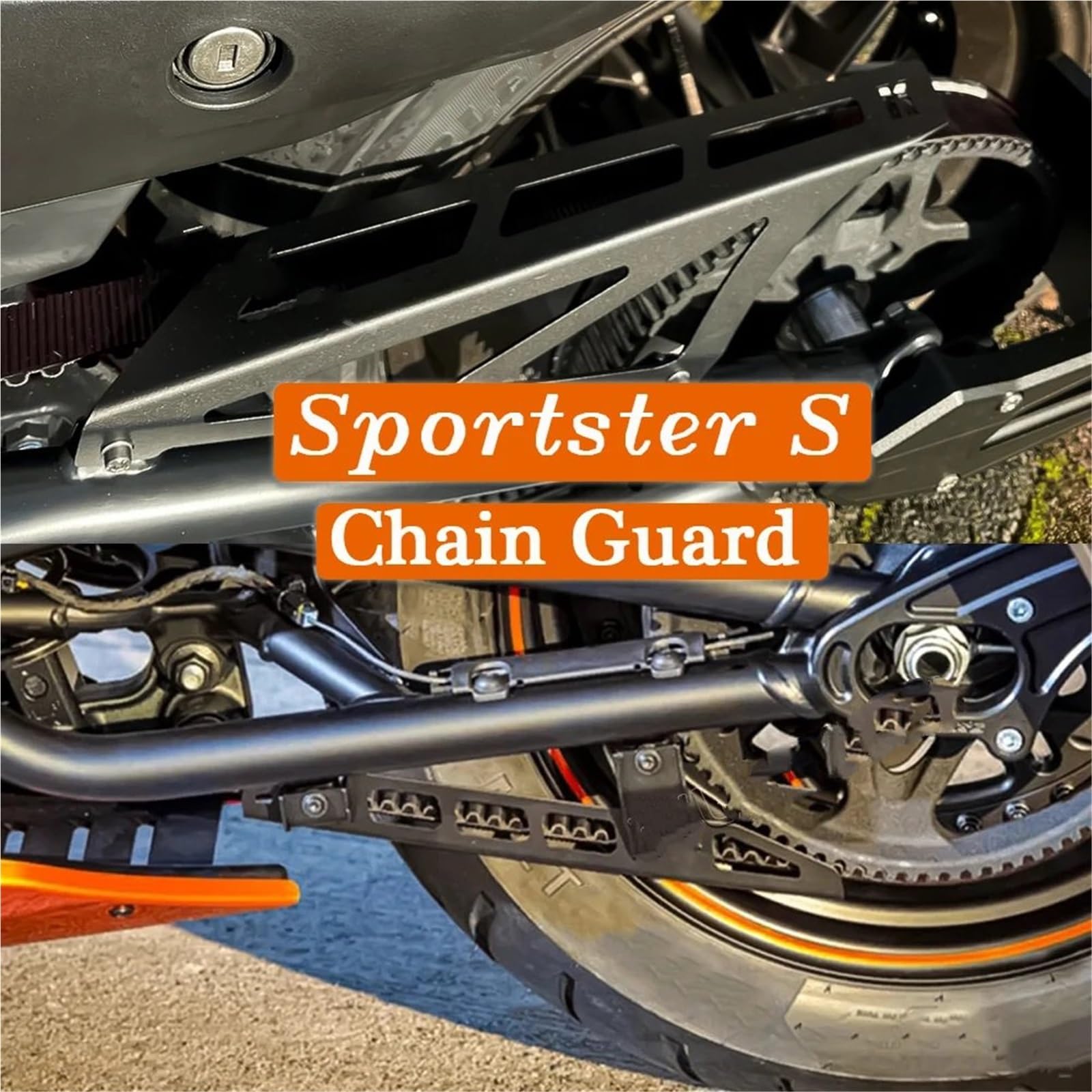 osłona zębatki Osłona pasa motocyklowego do Sportster S 1250 RH 1250S 2021 2022 łańcucha prowadnicy koła Osłona zębatki silnika(Combination)
