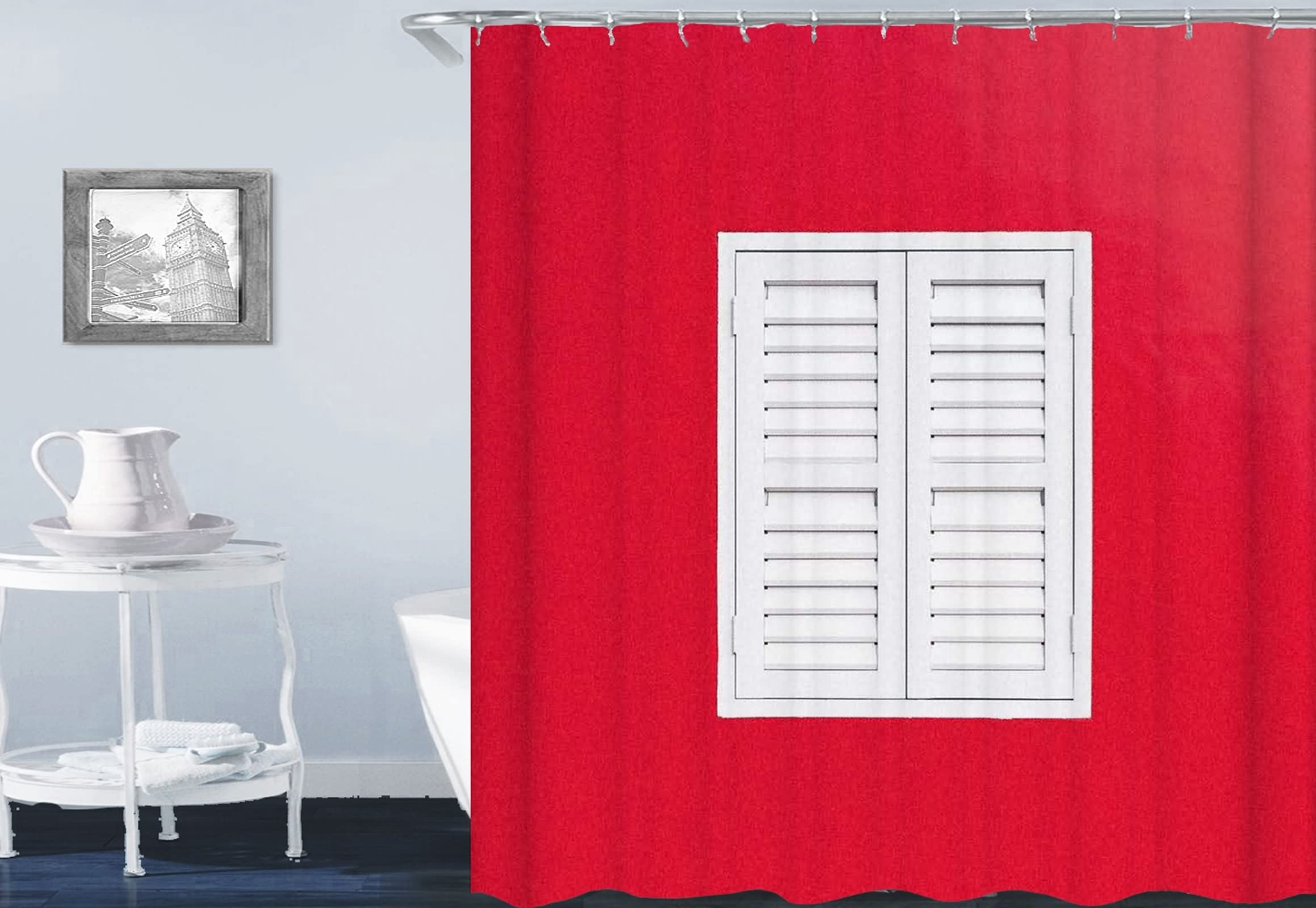 Rideau de douche KnSam décor fenêtre pour une ambiance de salle de bain unique