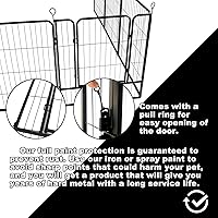 Vista 3 de Corral para perros, 32 pulgadas de alto, 7 paneles y 1 puerta para mascotas