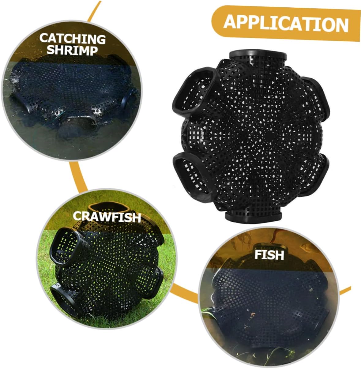 High-Grade Plastic Fishing Trap Reusable Portable Shrimp Net for Freshwater Saltwater Crab Trapping