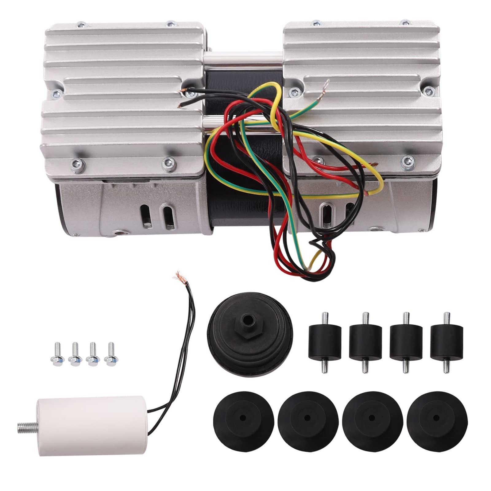 Bomba de vacío de 220 V 3,6 CFM sin aceite, bomba de vacío industrial de laboratorio, bomba de aire acondicionado, bomba de vacío sin aceite, bomba de 550 W para compresores médicos, herramientas