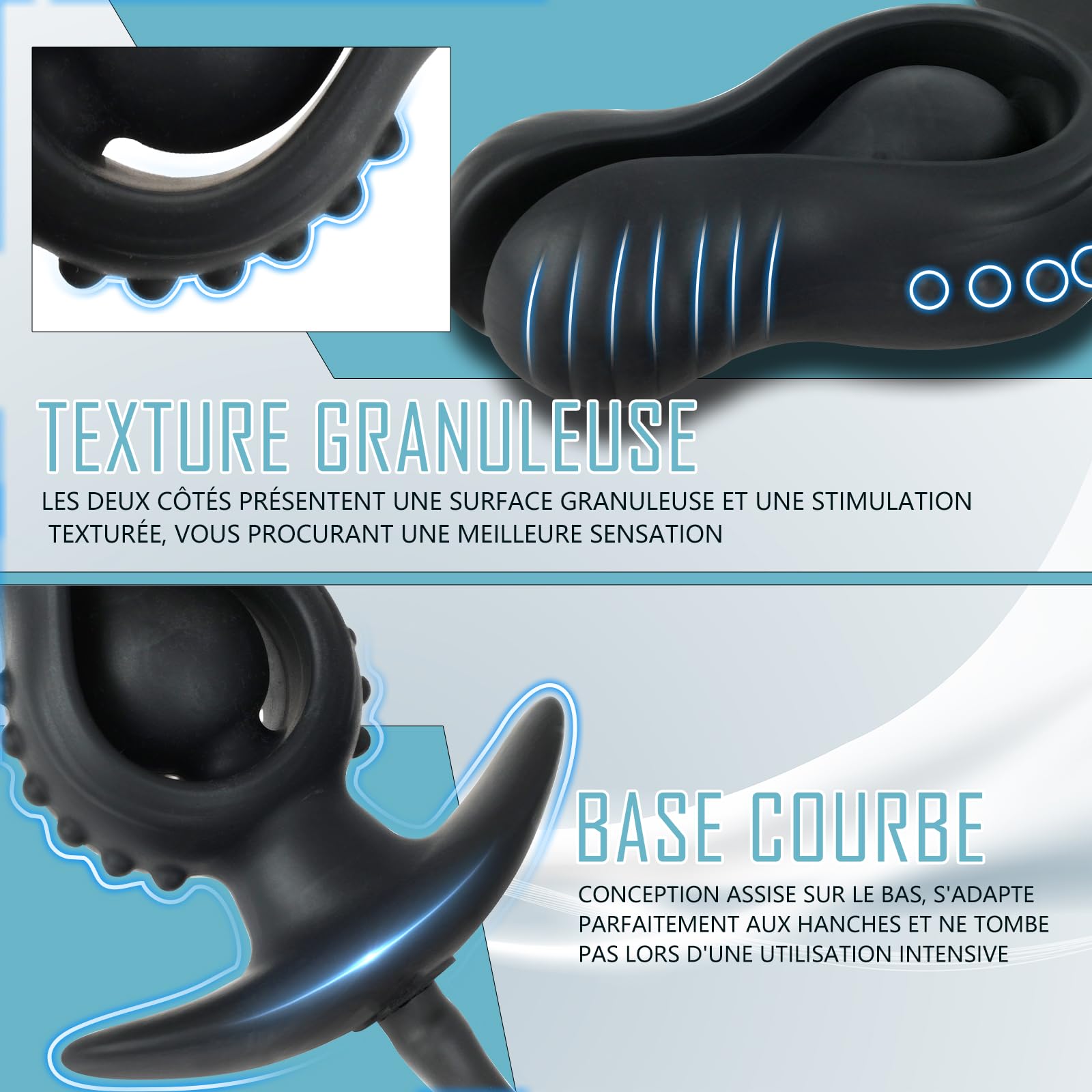 Plug Anal Gonflable en Silicone, Fleur avec Pompe Amovible – Grand Dilatateur Anal pour Stimulation de la Prostate, Sex Toy pour Hommes et Femmes