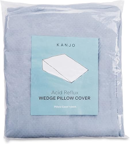 Kanjo Funda de repuesto para almohada de cuña de reflujo ácido y alivio del dolor, extraíble y lavable a máquina, almohada de cuña de reflujo, (solo
