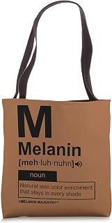 Funny Melanin Definition, Black Girl, African American Woman Tote Bag