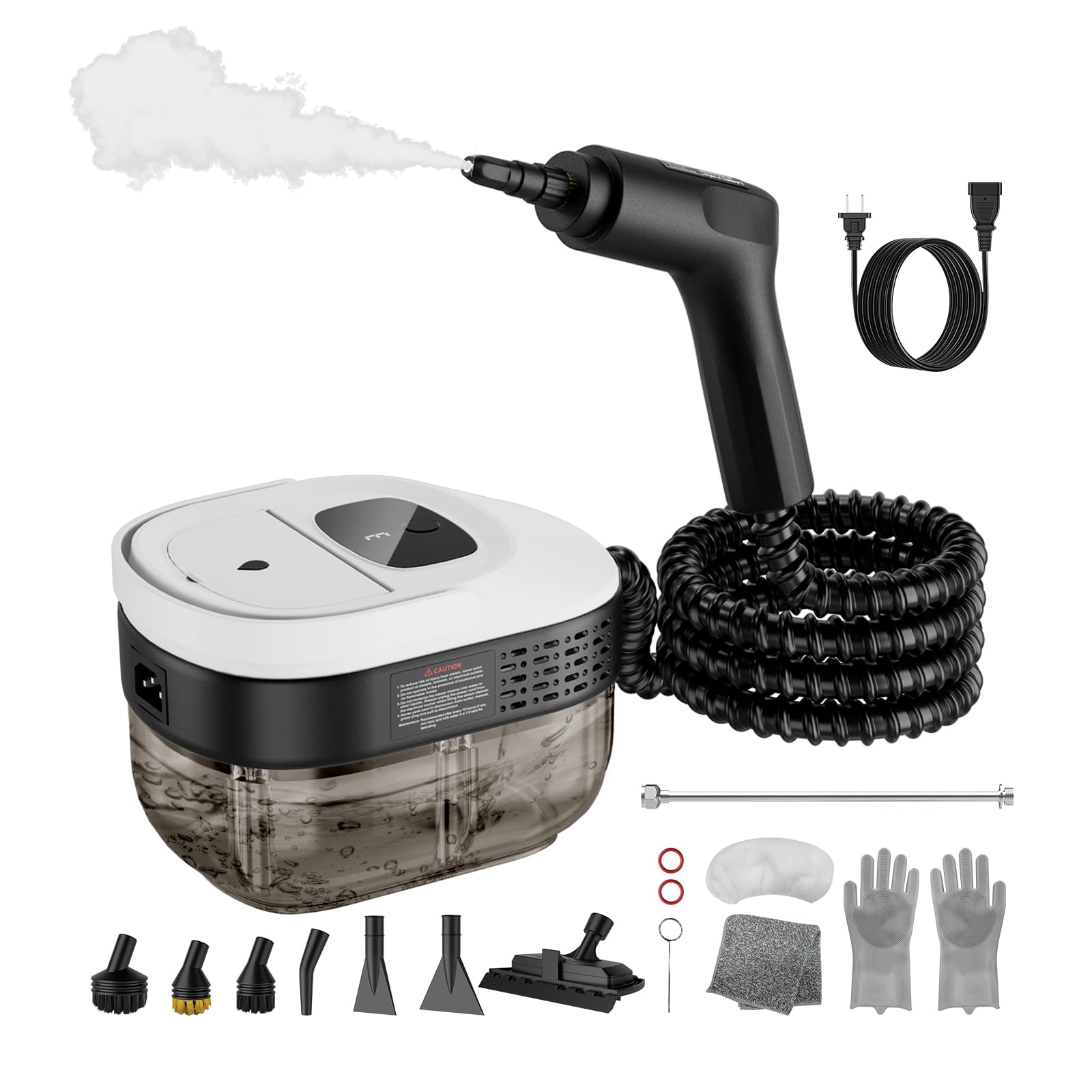 Handheld Steam Cleaner for Home 2500W High Pressure Steamer 15s Fast Heat-Up 1 6L Tank Portable Steam Cleaner