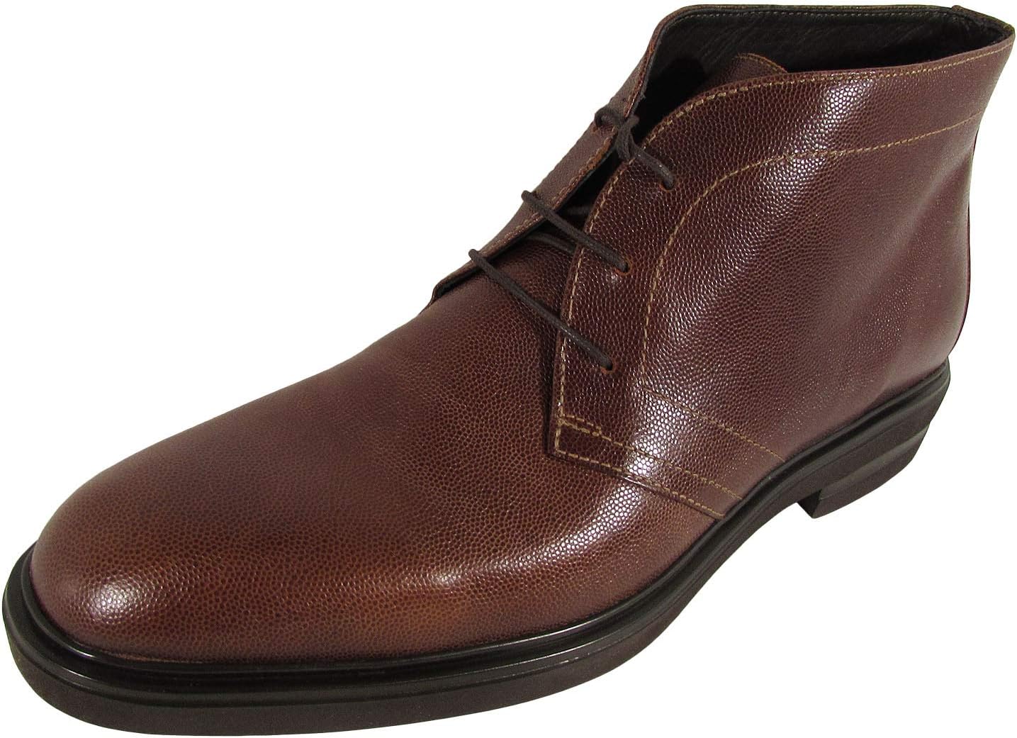 Donald J Pliner Mens Ericio-ZG Leather Chukka Boot Shoes, Brandy, US 11