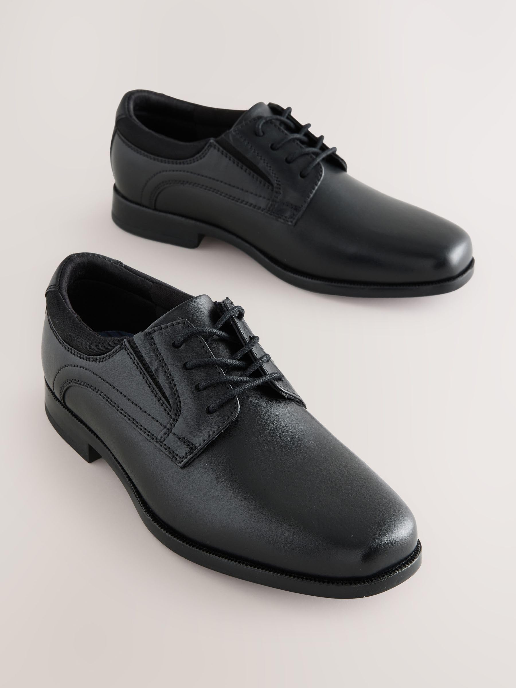 NEXT Garçon Chaussures Derby en Cuir à Lacets pour l’école