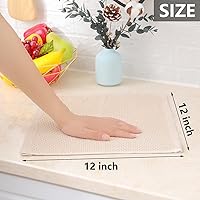 Vista 5 de Homaxy Trapos de cocina de 100% algodón, tejido de punto gofre, ultrasuaves, absorbentes y de secado rápido, 12 x 12 pulgadas, paquete de 6, beige
