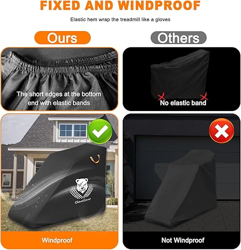 Miniatura 5 de ClawsCover Cubierta de cinta de correr impermeable a prueba de polvo para máquina de correr, equipo de entrenamiento de ejercicio, protección con