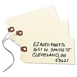 Avery Double Wired Shipping Tags, 11.5 pt. Stock, 5.25 x 2.63, Manila, 1,000/Box – view 1