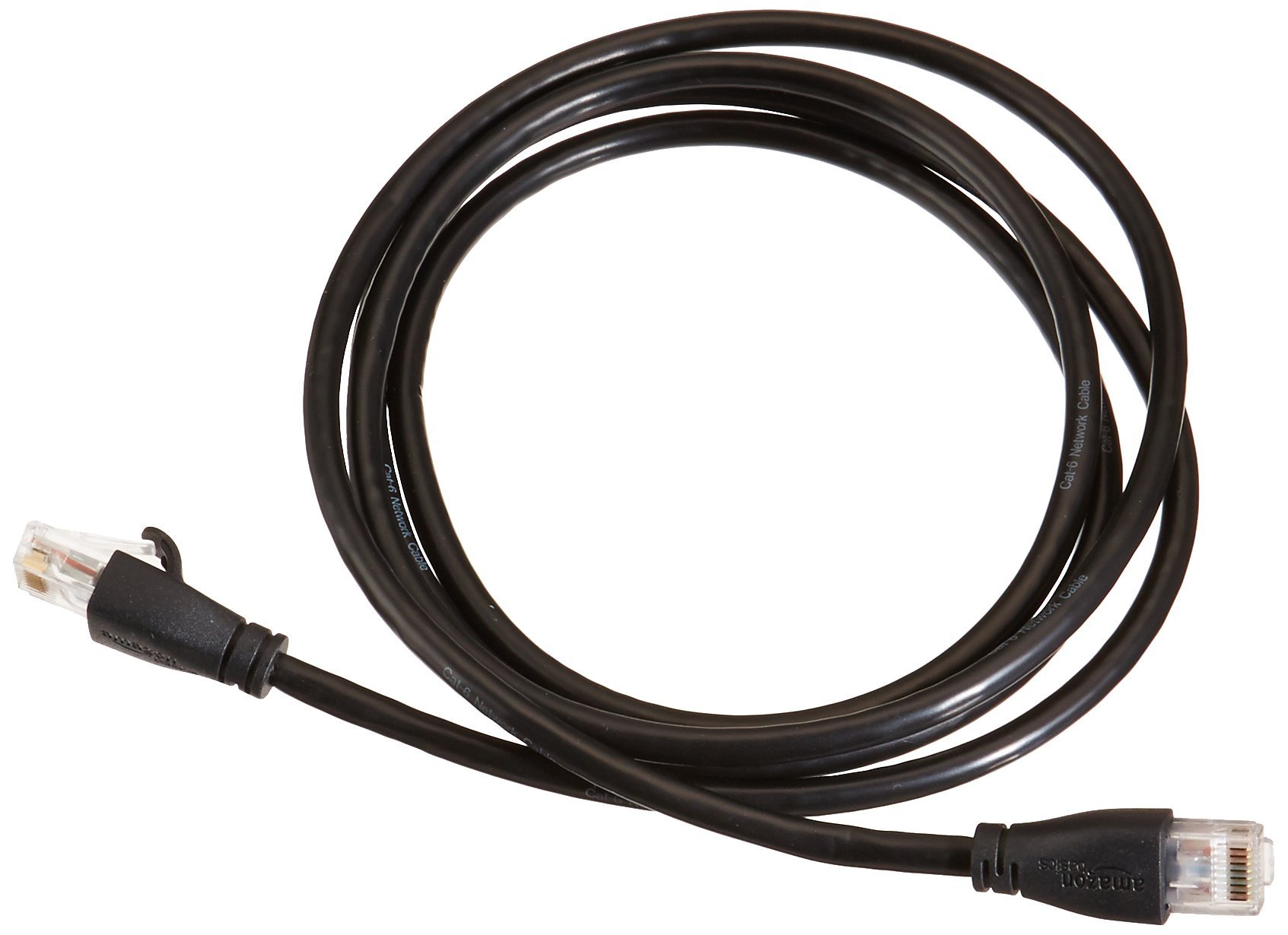 Amazon Basics Cable de Red Ethernet con Conectores RJ45 (Cat. 6, 1000 Mbit/s) para Ordenador Personal, 1.5m (Paquete de 1), Negro