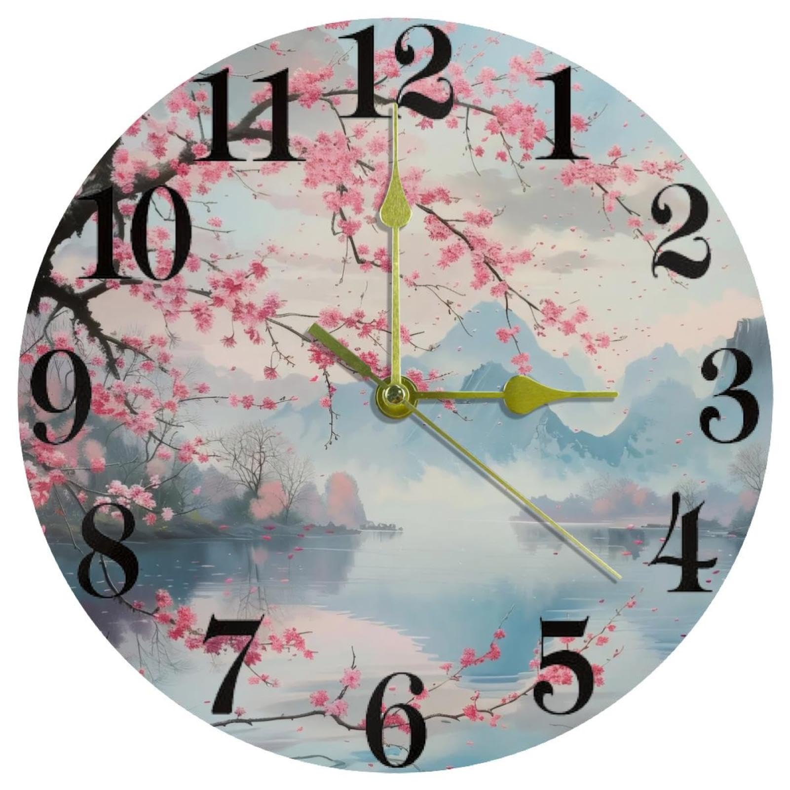 Horloge murale silencieuse pour maison et école fonctionnement à piles
