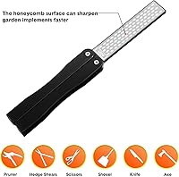 Vista 2 de 2 Pack Garden Tool Sharpener, Folding Pocket Diamond Knife Sharpener 400/600 Grit Double-Sided Scissor, Pruners, Loppers or Blade Sharpening Stone