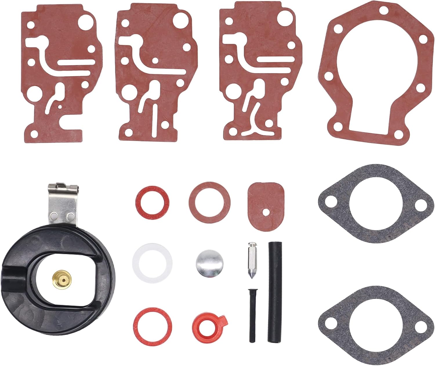 HiSport Carburetor Carb Repair Kit 439073 431897 18-7219 Replacement for Johnson Evinrude 6hp 8hp 9.9hp 15hp 20hp