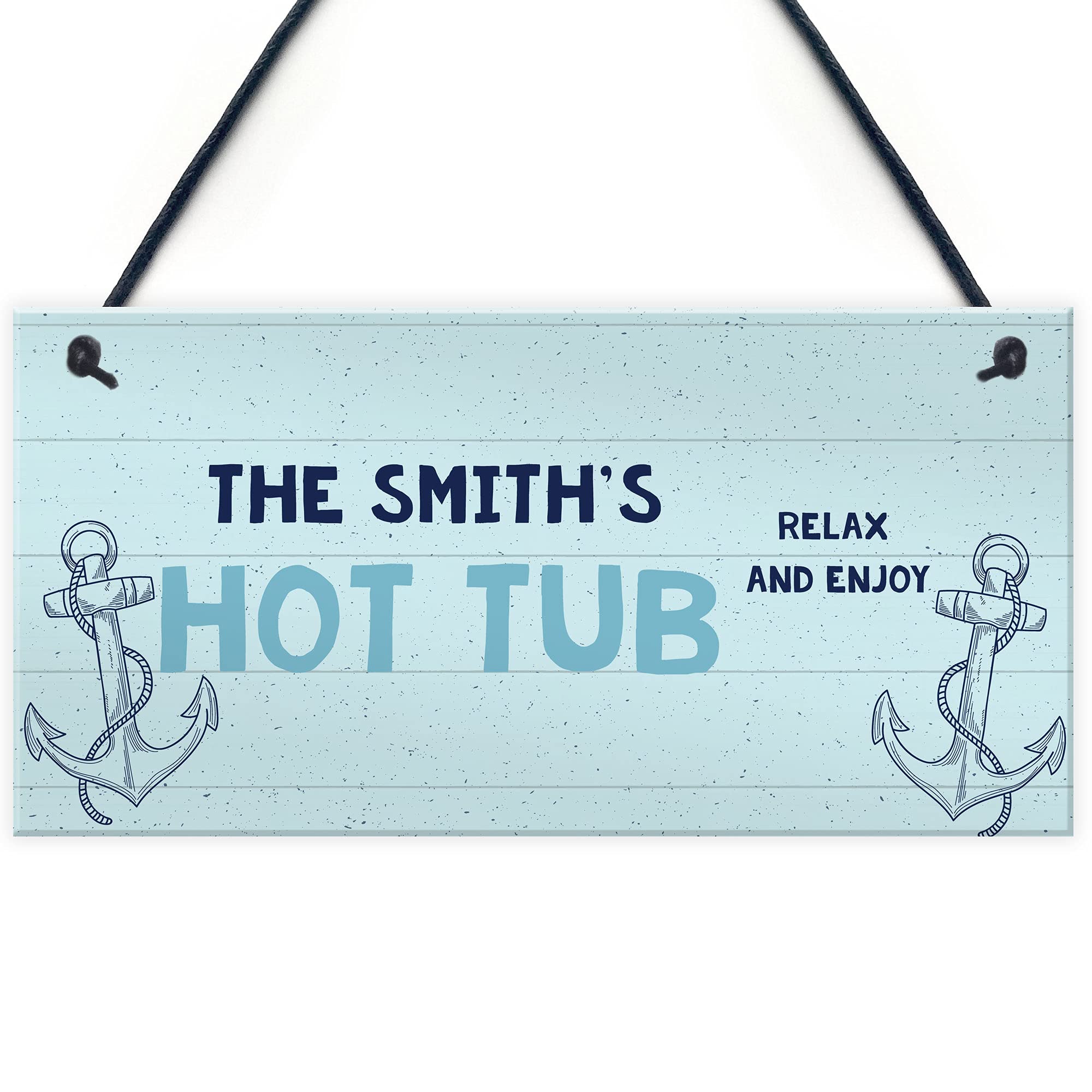 PERSONALISED Nautical Theme Hot Tub Sign For Garden Shed Summerhouse