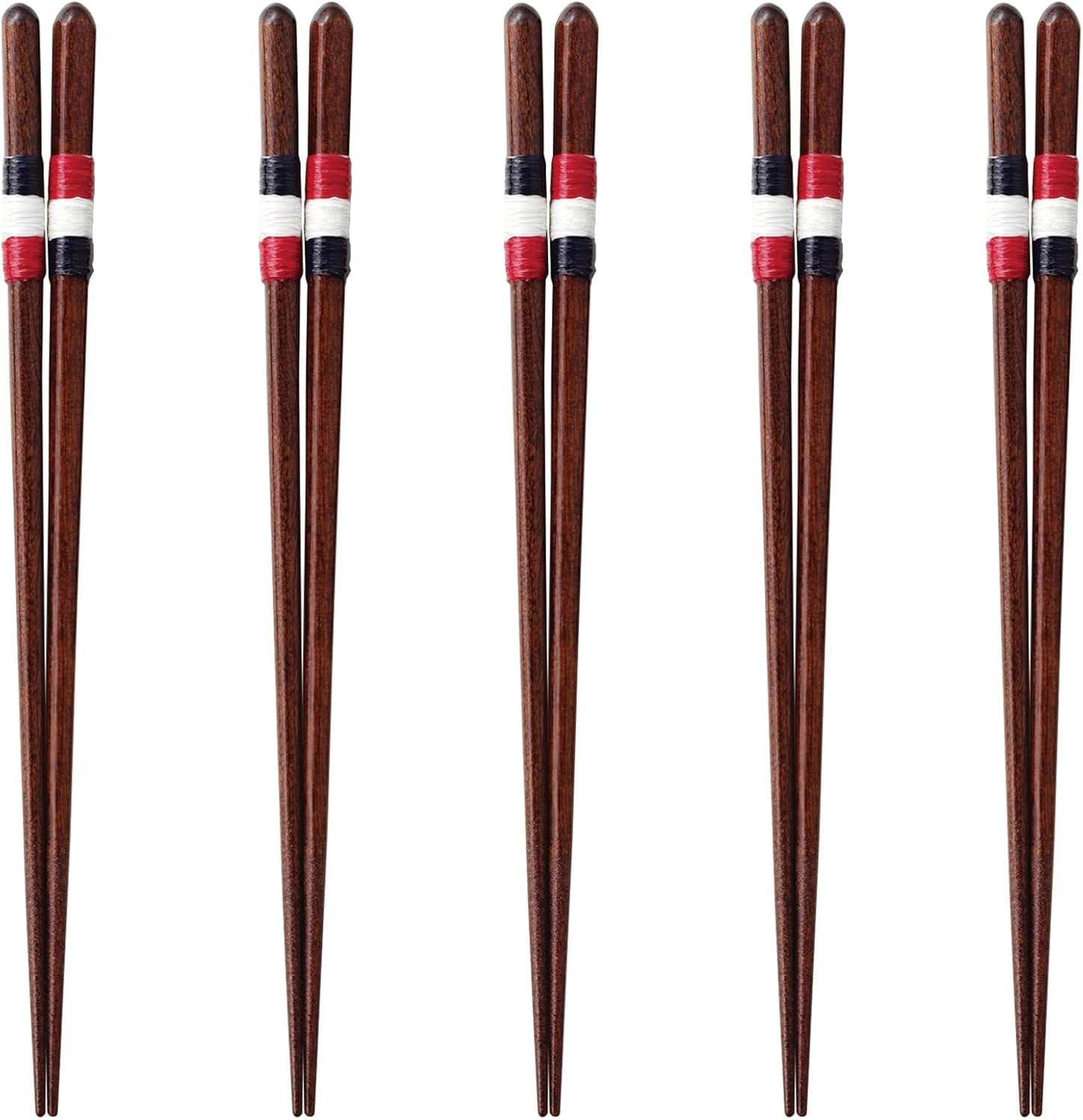 J-kitchens PID586879 Japanese Chopsticks Set, 5 Pairs, Material: Wood, Chopsticks, Dishwasher Safe, Made in Japan