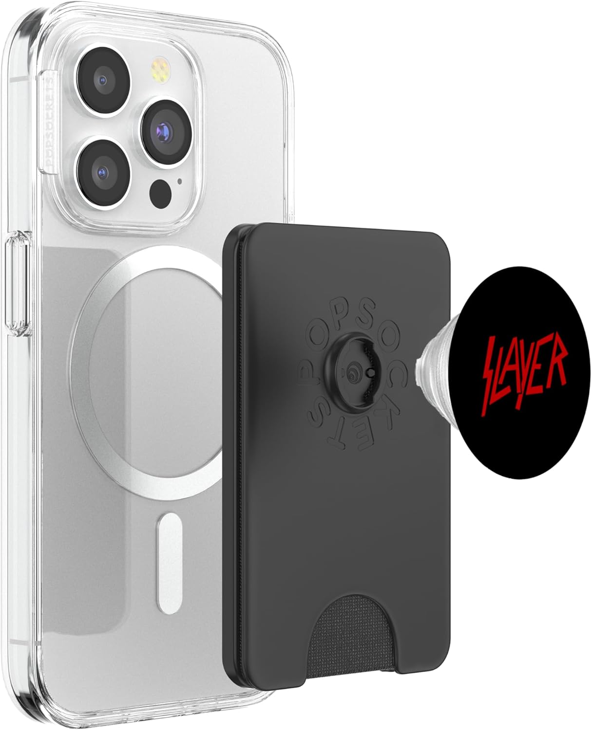 Slayer Classic Logo PopSockets PopWallet for MagSafe