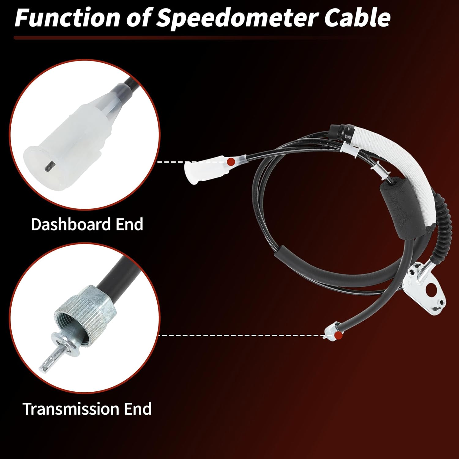No.83710-35490 Speedometer Cable for Toyota 4Runner Pickup SR5 DLX 1994-1995 1989 1990 1991 1992 Speedometer Drive Cable Assembly Speedometer Cable No.8371035490/83710-89190