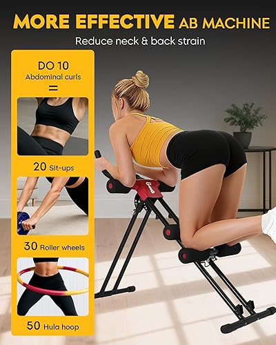 Miniatura 3 de Ab Machine Abdominal Entrenamiento de estómago Máquina de entrenamiento de abdominales ajustable Ab Cruncher Equipo de entrenamiento de fuerza