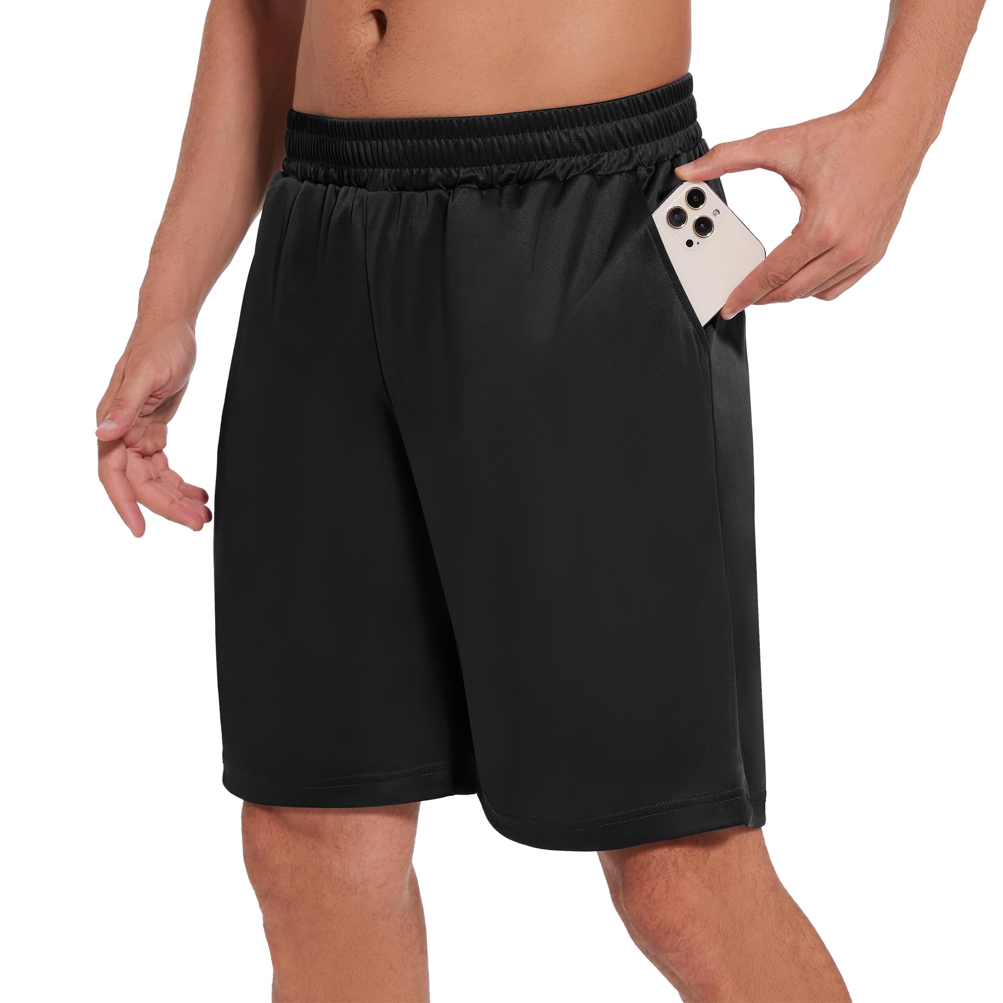 AMIYOYO Sporthose Herren Kurz Hosen Shorts Sommer Mit Taschen Schnelltrocknend Leicht Sport Trainingshose Laufhose Gym Jogginghose