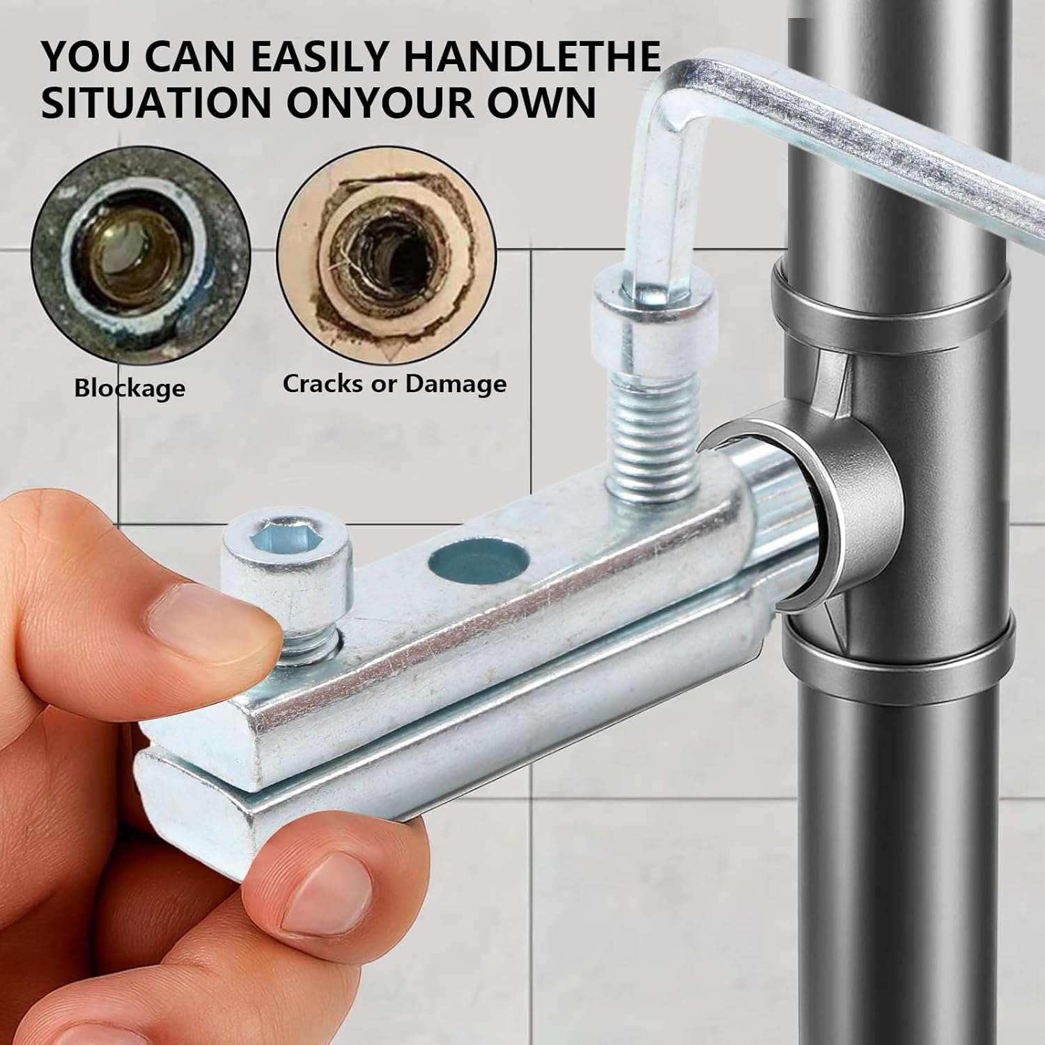 Suitable for removing damaged bolts and faucets, suitable for repairing damaged threads and broken pipes Quick break-off removal tool for broken water pipes 4-inch 6-inch Universal removal tool