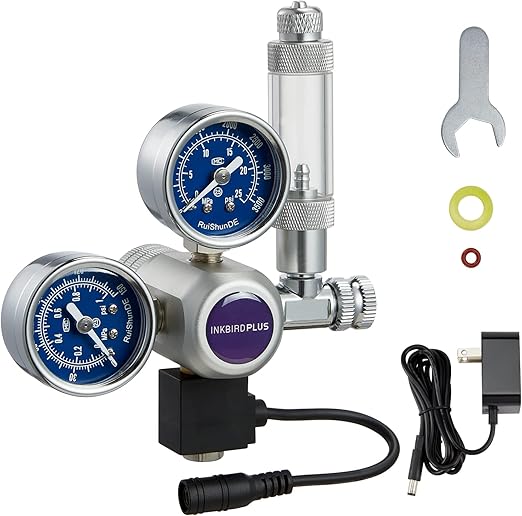 INKBIRDPLUS Aquarium CO2 Regulator with Dual Gauges