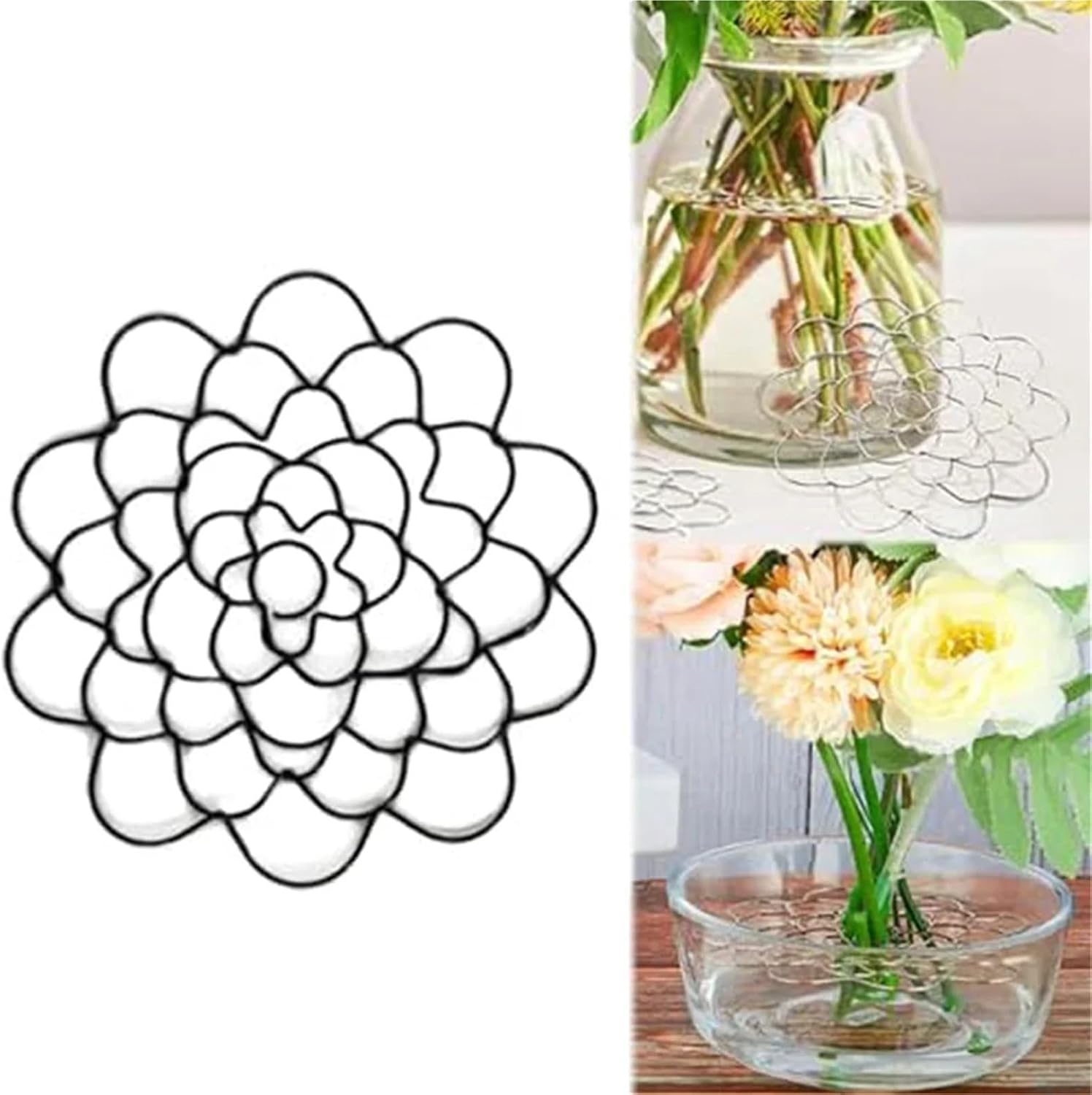 Stainless Steel Floral Grid Organizer 10/15pc Wire Flower Arranging Tool- Flower Frog(10pcs)