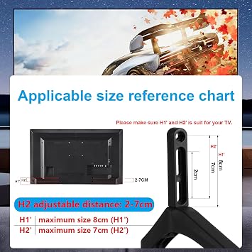 2 pcs TV Stand Legs, TV Stand Base Replacement Bracket Feet