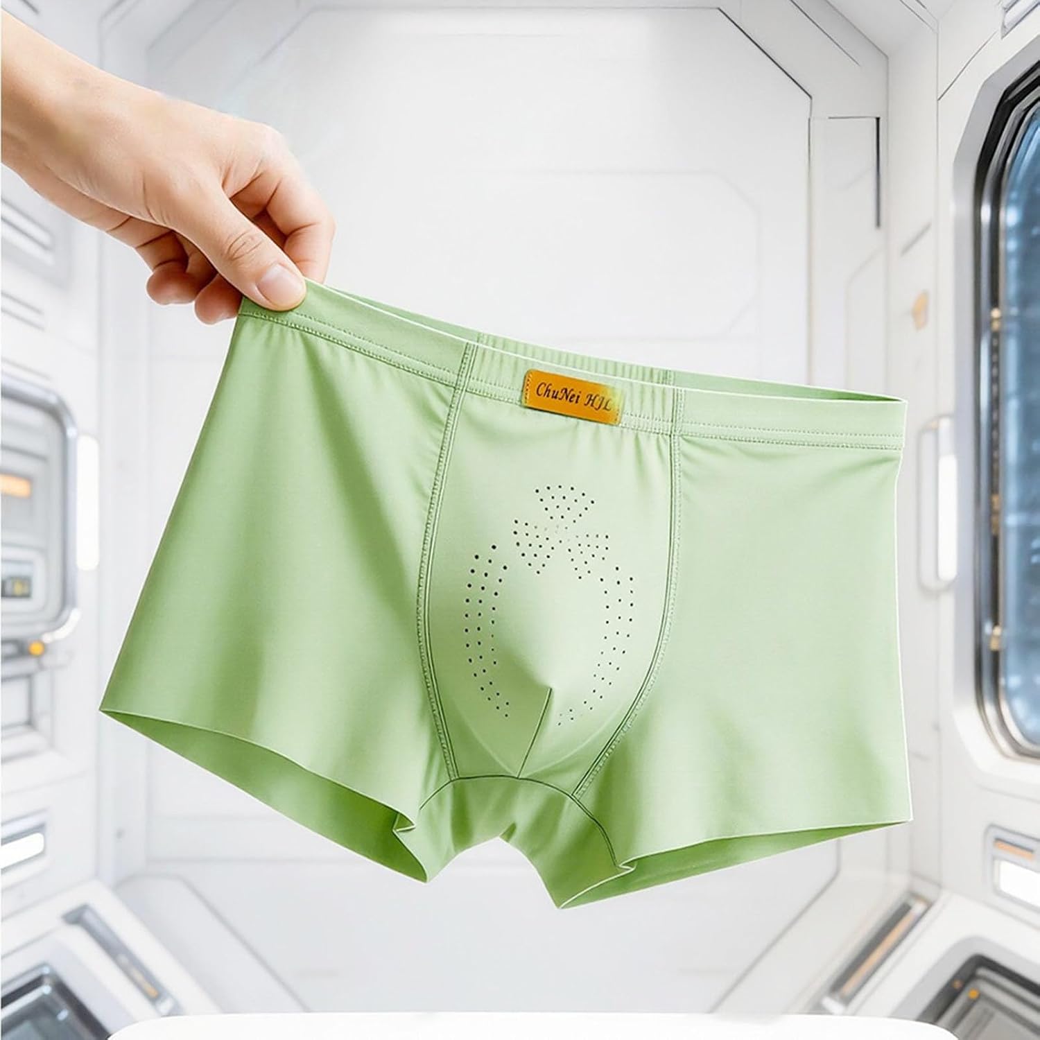 Men's Boxer Briefs Low Rise Perforated Pouch Stretch Trunks
