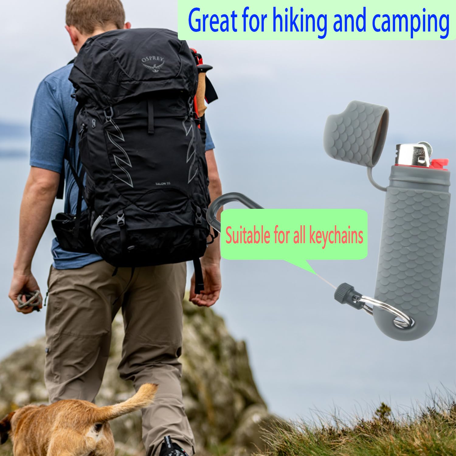 2 Pcs Waterproof Lighter Case Cover Holder for BIC Regular Lighters Sleeve Type J6 Outdoor Survival Multipurpose Seal Lighter Pouchfor Hiking and Camping (Gray) : Sports & Outdoors