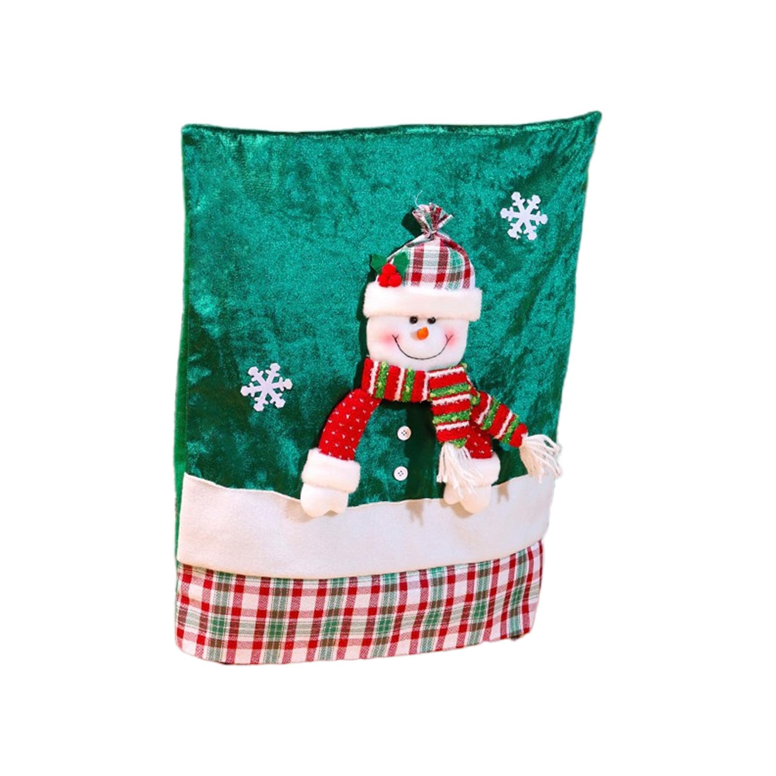 Elnwnnkc Santa Figure Fabric Chair Cover Smooth Universals Size for Dining Living Room Christmas Decoration Holiday Decoration Chair Slipcover