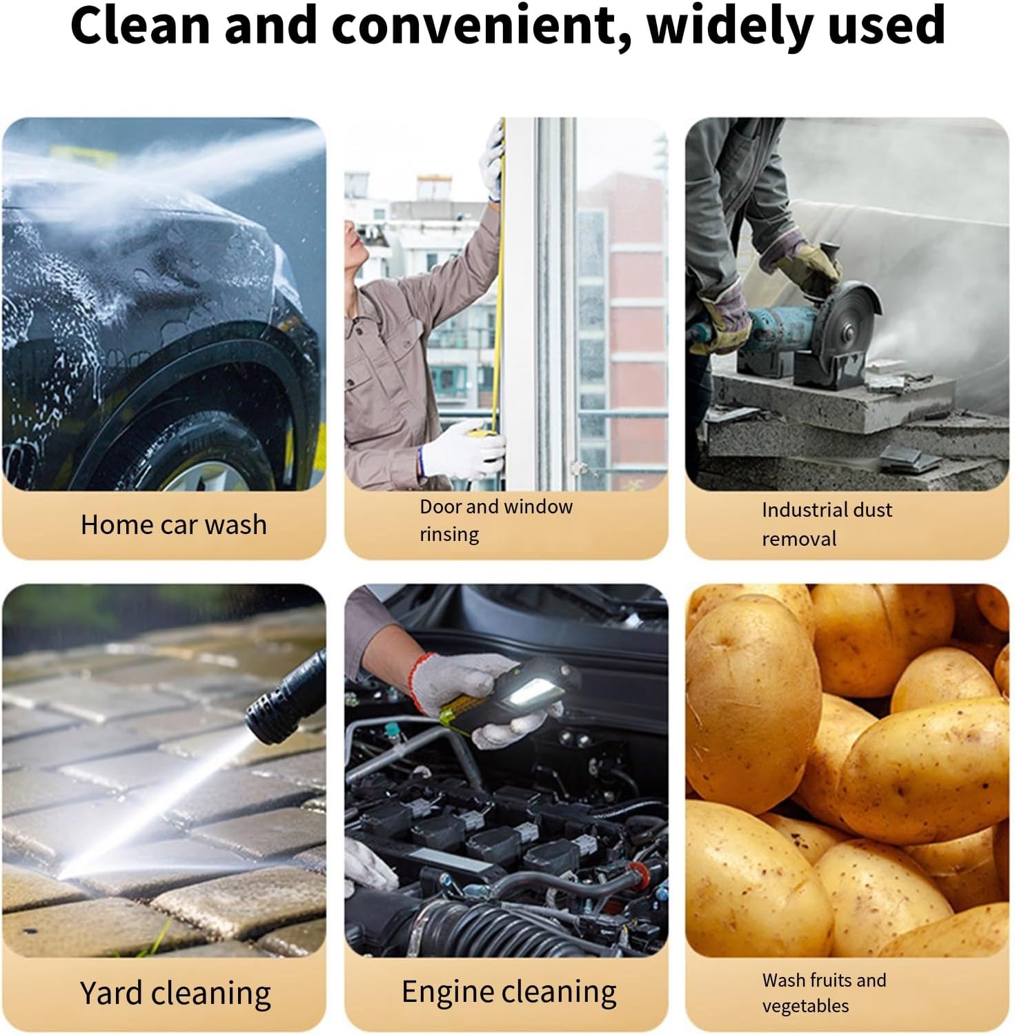 Portable Tool Pneumatic High Pressure Sprayer Adjustable Compressed Air Powered Car Washing Garden Surfaces