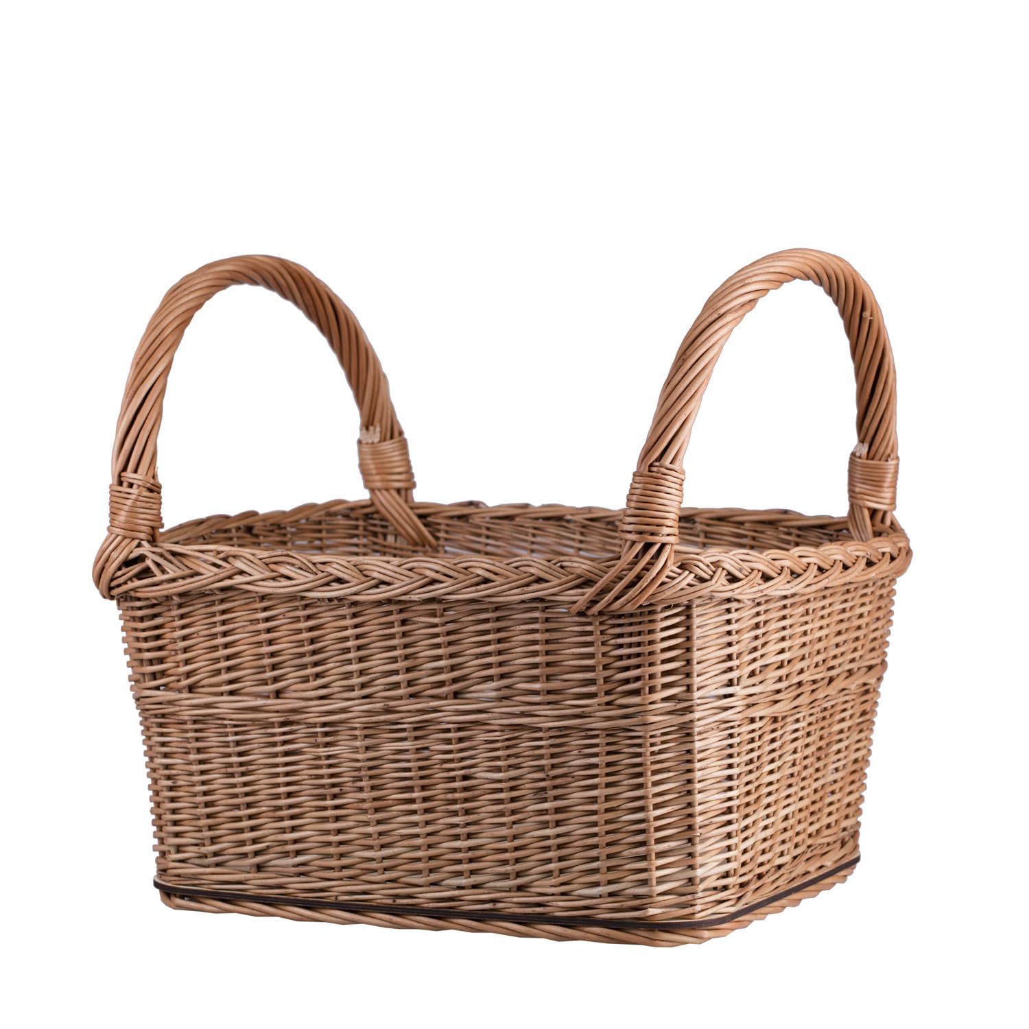 Cesto Di Vimini Fatto A Mano Con Manico Robusto Cesta Decorativa Per La Casa Perfetta Per Pic Nic Spesa Fiori Frutta E Regali