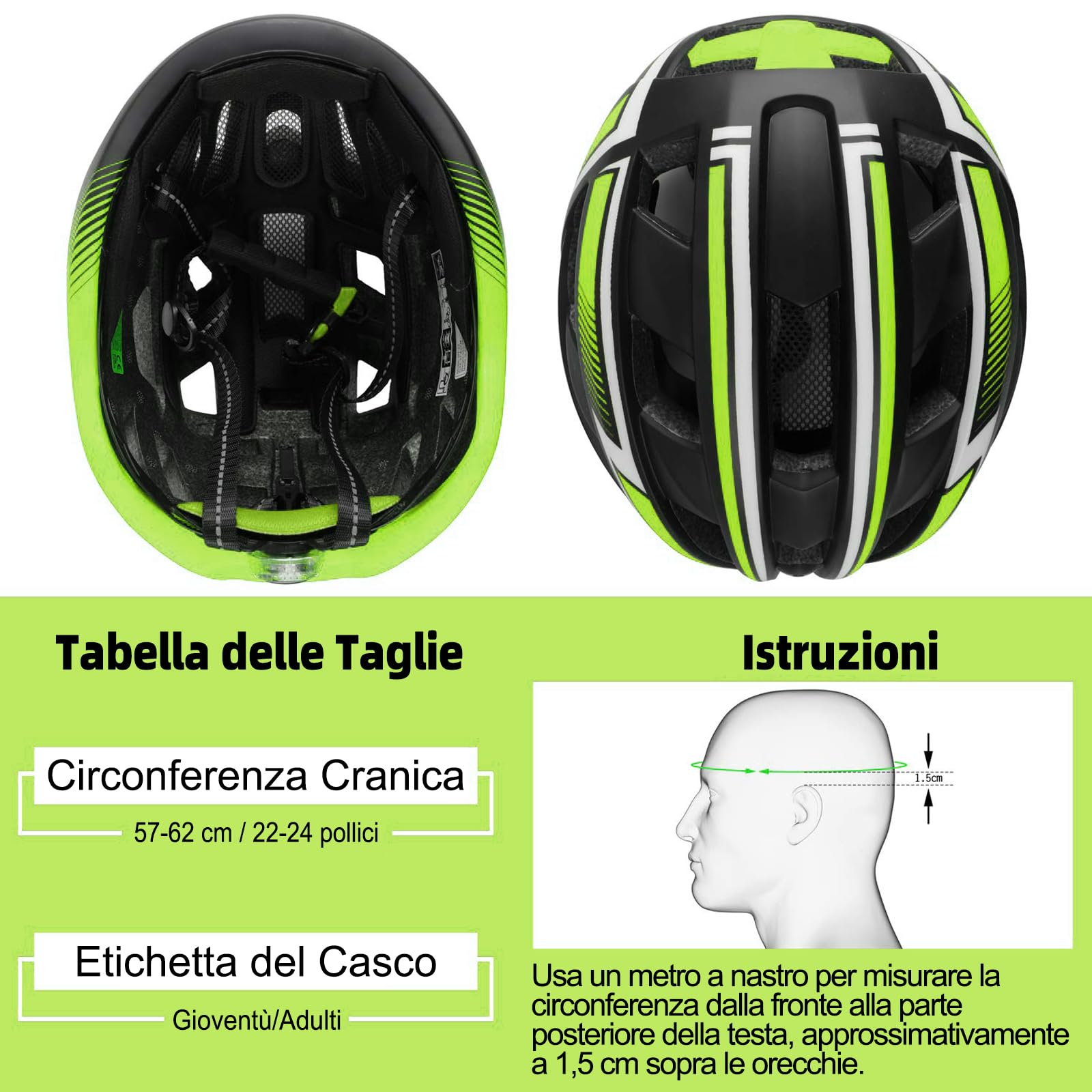 Shinmax Casco Bici Uomo Donna Casco MTB con LED USB Ricaricabile Luce Casco Bici Adulti con Visiera Rimovibile Magnetica Occhiali Casco Ciclismo Unisex Caschi Bicicletta 57-62cm NR-032