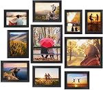 Giftgarden Multi Picture Frames Set, Black Photo Frame for Multiple Photos, Matted, 10 Pcs, Two 8x10, Four 4x6, Four 5x7