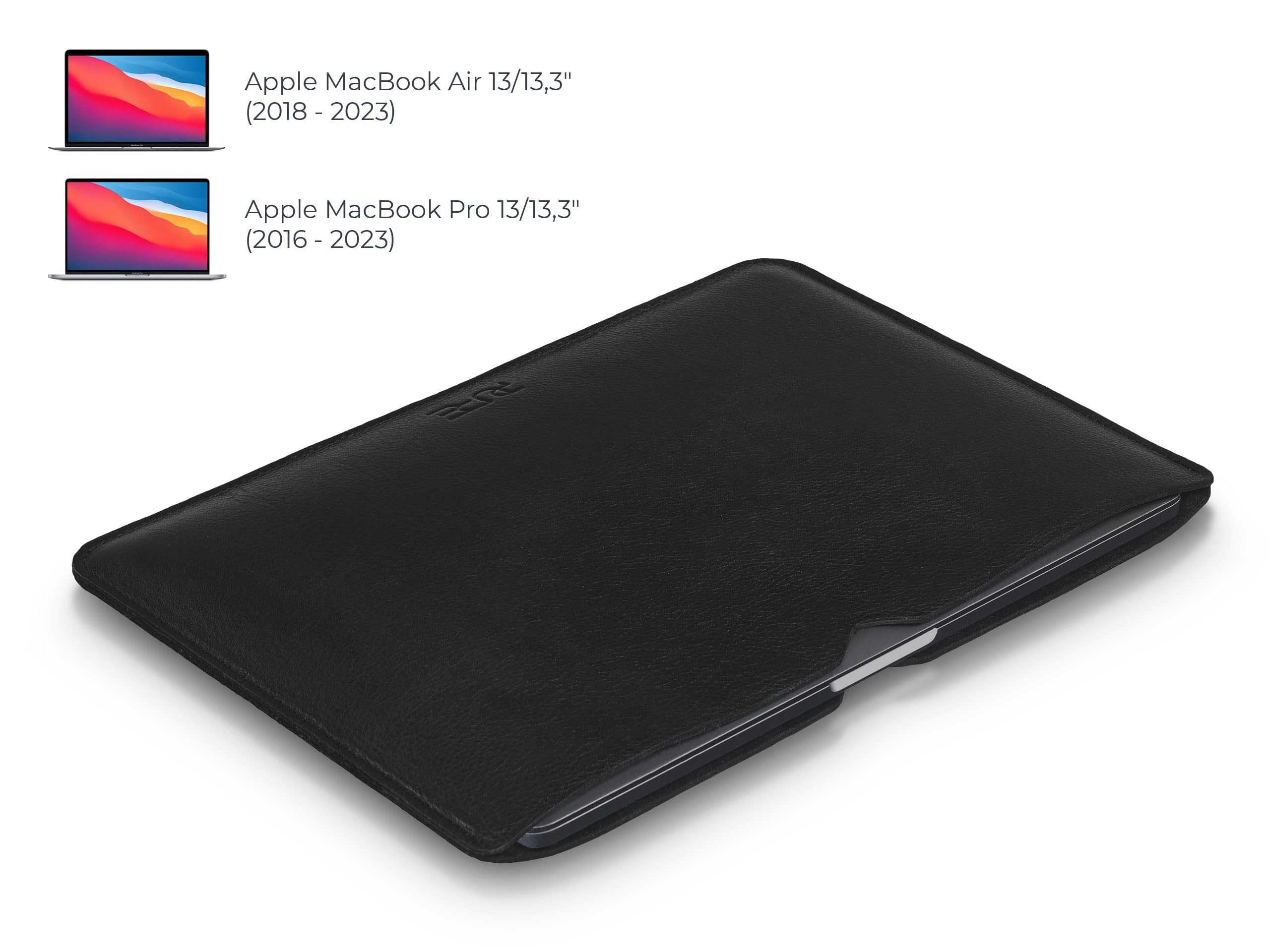 Funda de Piel Avior para MacBook Air y MacBook Pro de 13 Pulgadas – Funda de Piel I Funda Cover Case Sleeve Apple M1 M2