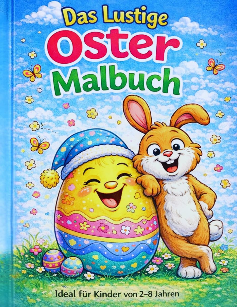 Das Lustige Oster Malbuch: 62 fröhliche Oster-Motive zum Malen, Spielen & Entdecken