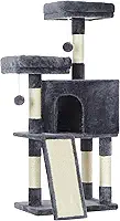 Feandrea Árvore para Gatos, Condomínio para Gatos 115 cm, Rampa Arranhadora, Cinza Fumê BRPCT141G01V1