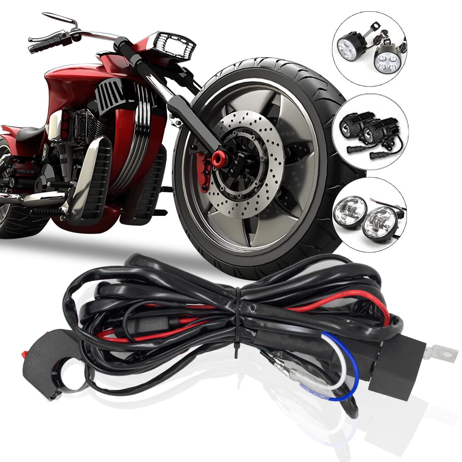 Amazon | RCP プラスチック ブラック バイク用/車用 ライト用リレー