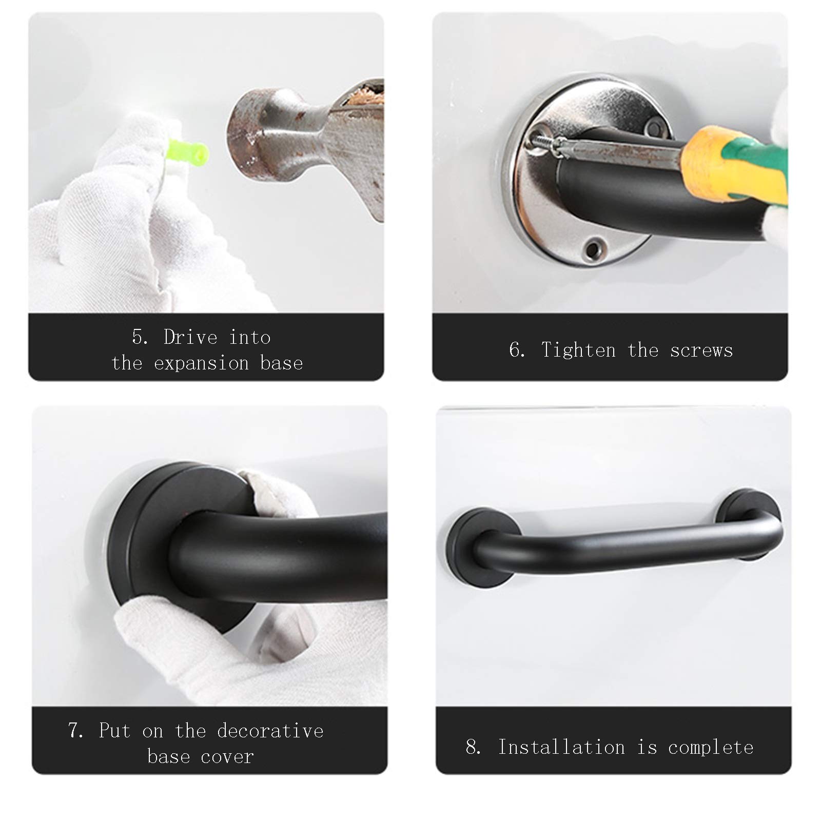 XXIOJUN Barra De Agarre para Baño, Rieles De Bañera Accesorios para El Baño Ayuda De Seguridad para El Baño Mango De Seguridad para Ayudas A La Movilidad para Discapacitados, Lesionados