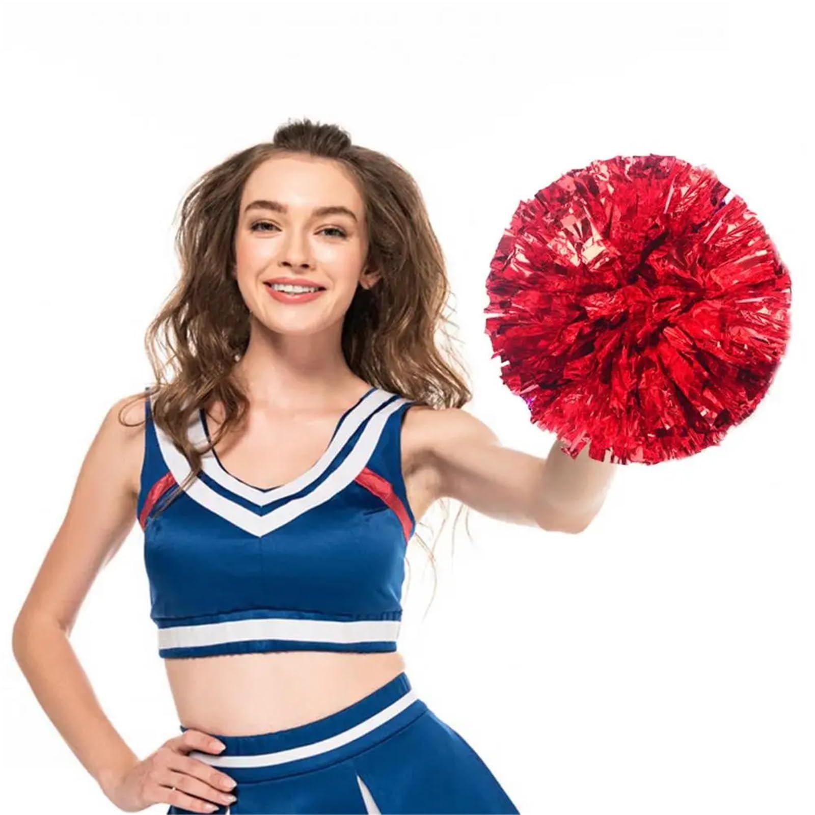 Lot de 10 pompons pom-pom girl avec anneau, accessoires , en plastique léger, for sports d'équipe, for fête pour Matchs de Sport