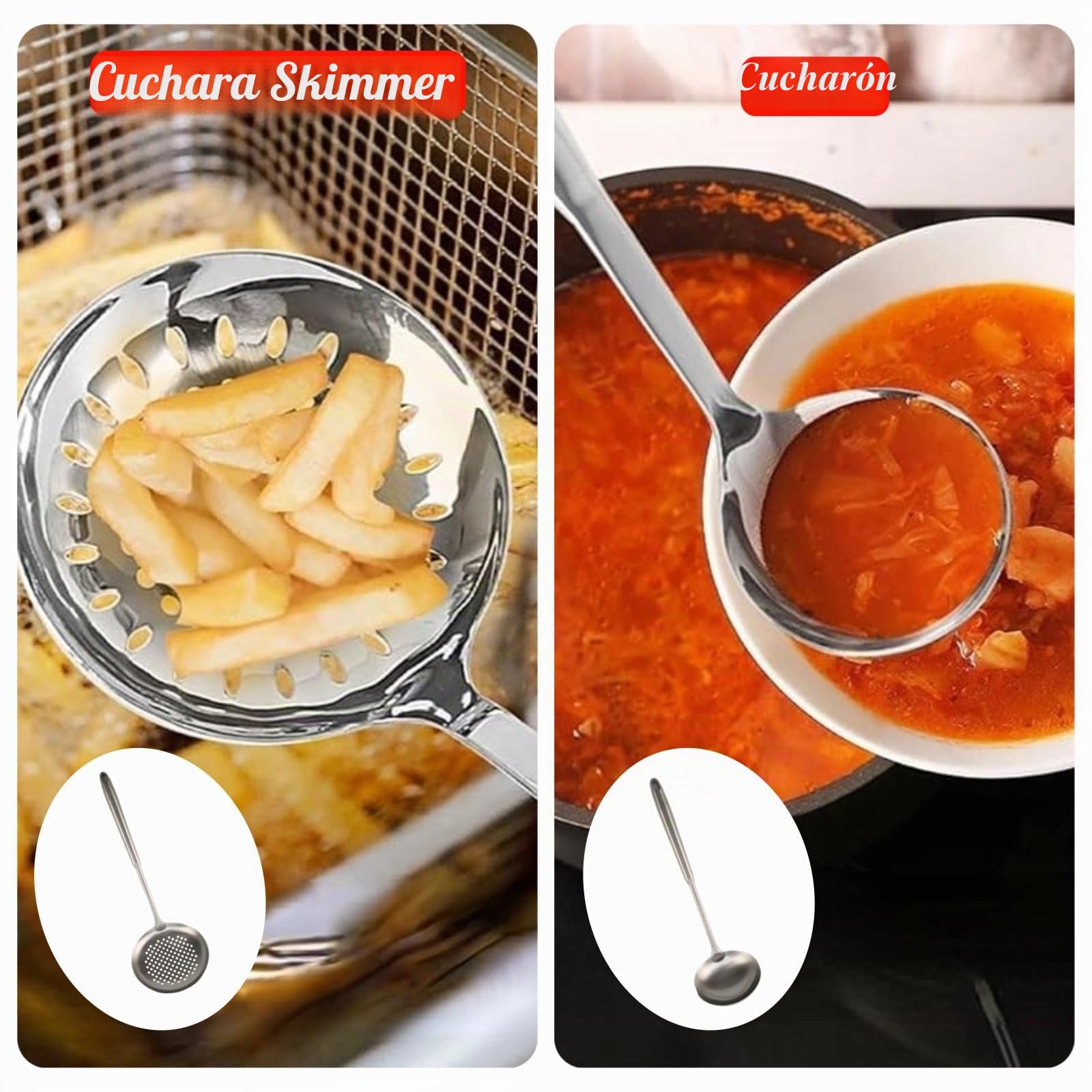 Juego de 6 utensilios de cocina de acero