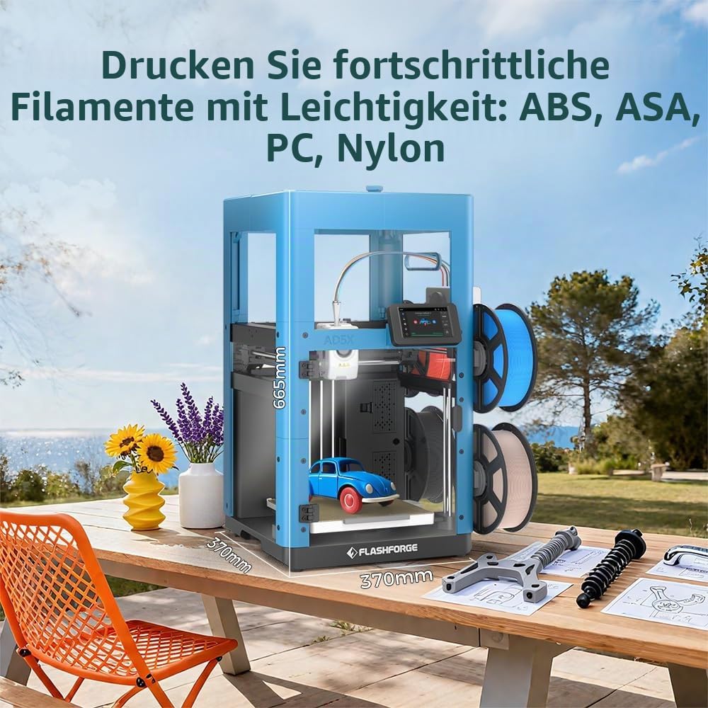 Flashforge Gehäuse Bausatz für AD5X 3D-Drucker | DIY Enclosure mit Panels & Schrauben, Ermöglicht sicheres & leises Drucken, ABS, ASA, PC Filament