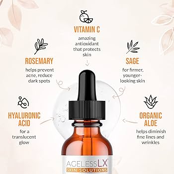 Amazon.com: AgelessLX - Bright + Glow Face Serum - Vitamin C